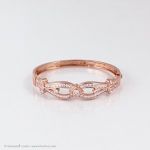 กำไลpink gold ลายคริสตัลรูปตา