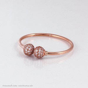 กำไลpink gold คริสตัลหัวบัว