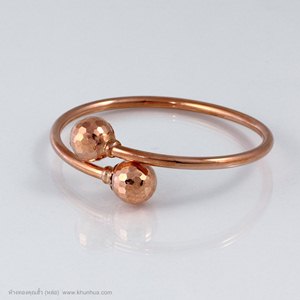 กำไล pink gold45% หัวกลมตัดลายไขว้