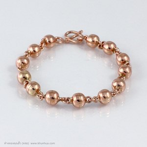 สร้อยข้อมือpink gold45% กลมสลับโซ่