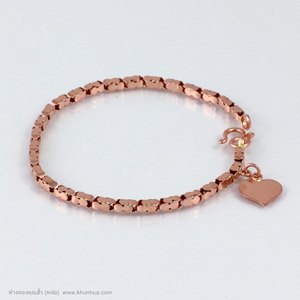 สร้อยข้อมือpink gold45% ลายปล้อง