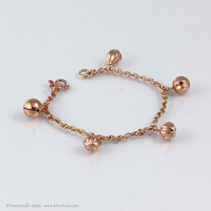 สร้อยข้อมือpink gold45% ลายฟักทอง