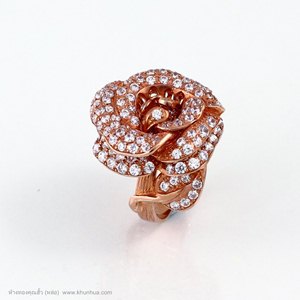 แหวน pink gold ลายดอกไม้ใหญ่