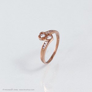 แหวน pink gold หัวใจไขว้